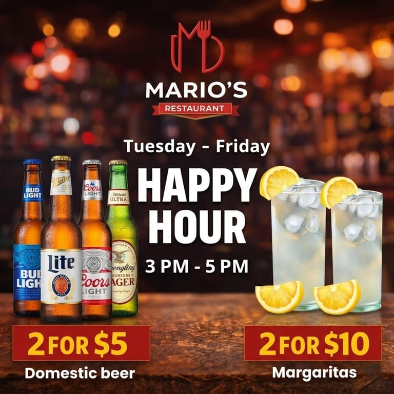 Unwind With Our Happy Hour